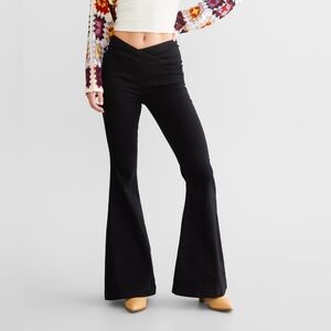 Free People We The Free Venice Stretch Flare Pants Black Size 28